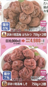 いいもの通信"紀州南高梅"をお知らせします（2月15日締切）